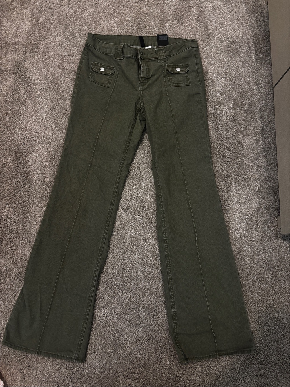 Olive Green Flare Pants